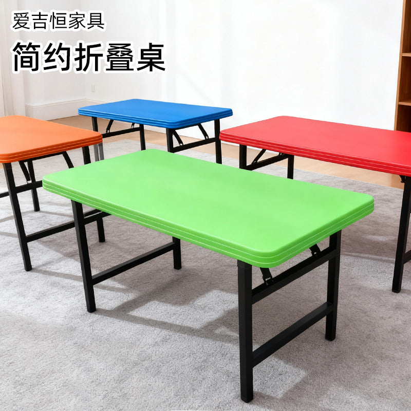 Foldable Blow-Molded Plastic Outdoor Portable Dining Table for Markets and Events