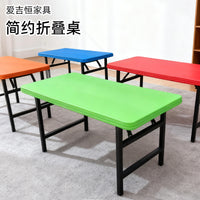 Foldable Blow-Molded Plastic Outdoor Portable Dining Table for Markets and Events