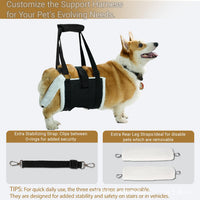 Dog Mobility Harness for Injured, Disabled, or Elderly Dogs - Rear Leg Support Sling for Medium to Large Breeds