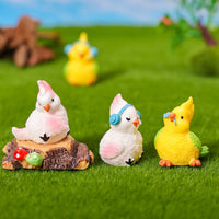 Miniature Resin Parrot Figurines for Home, Car, and Desktop Decor