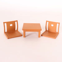 Miniature Japanese Tatami Table and Chair Set for Dollhouse OB11 Scale