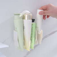 No-Drill Suction Cup Wall-Mounted Toothpaste Facial Cleanser Holder