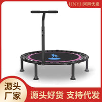 Foldable 40-Inch Trampoline with Handrail for Kids and Adults, Indoor Fitness Rebounder