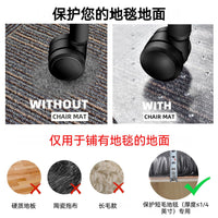 PVC Chair Mat for Carpeted Floors, Square, Waterproof, Anti-Slip Office Floor Protector with Studs