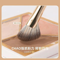 15-Piece Gold Soft Bristle Makeup Brush Set with Strong Powder Grip for Face and Eyes