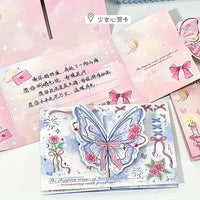 Camellia Greeting Card for Birthdays, Confessions, and Blessings - DIY Creative Postcard