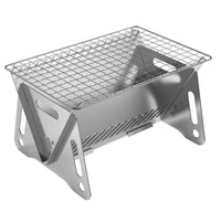 Portable Stainless Steel Folding BBQ Grill for Outdoor Camping and Picnics, Mini Detachable Charcoal Grill