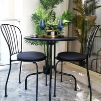 Outdoor Woven Rattan Bar Table and Chair Set for Patio Garden Cafe