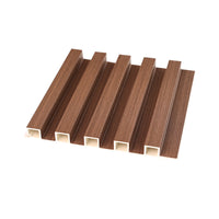 Bamboo Wood Fiber WPC Wall Panel Slatted Background Board Waterproof Hollow Wave Board