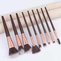 9-Piece Makeup Brush Set with Mesh Bag for Beginners