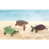 Miniature Solid Simulation Marine and Land Turtle Figurines for Kids' Cognitive Play and Decoration