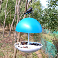 Mushroom Head Outdoor Bird Feeder for Garden and Yard, Dome Rainproof Wild Bird Feeder