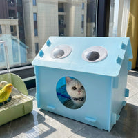 Pet Cooling House for Cats - Summer Air-Conditioned Cat Bed with Ice Pack/Ice Box Options