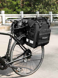 SANXDI Bicycle Pannier Bag, Large Capacity Waterproof Bike Rack Bag for Mountain Bikes, Long Distance Cycling Tail Bag