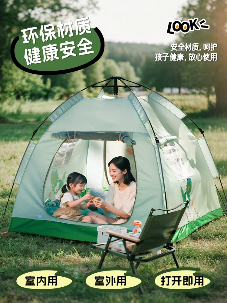 Kids Pop-Up Play Tent with Mosquito Netting for Indoor Outdoor Use