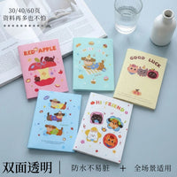 A4 Cartoon Cat Document Organizer with 40 Clear Pockets for Students