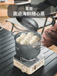 Beishanlang Outdoor Camping Cookware Set with Kettle and Stove Pot for Picnics