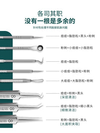 Acne Extractor Kit Blackhead Remover Pimple Popper Tool Set with Magnifying Glass
