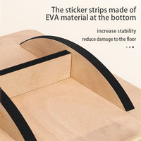 Wooden Square Balance Board for Ankle Strengthening and Core Training - Non-slip and Quiet