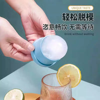 Silicone Sphere Ice Ball Maker Mold for Whiskey and Cocktails, Easy Release Round Ice Cube Tray
