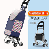 Foldable Shopping Cart with Wheels for Groceries and Hauling, Lightweight Stair Climbing Utility Cart for Seniors
