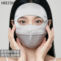 Silk Full Face UV Protection Mask for Summer Outdoor Sun Protection