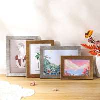 Minimalist Wooden Picture Frame for Photos and Art Display, Desktop or Wall Mount, Various Sizes