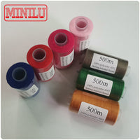 Polyester Sewing Thread Set, 500m Spools, 12-Color Assortment for Hand & Machine Sewing