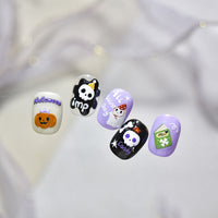 tomononi 3D Embossed Nail Art Stickers for Kids - Dark Style Halloween Theme