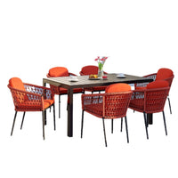 Rattan Wicker Outdoor Dining Set with Table and Chairs for Patio Garden Balcony