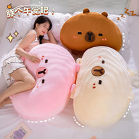 Capybara Plush Pillow Toy for Students and Girls, Soft Stuffed Animal Comfort Cushion