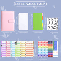 Macaron A6 Binder Budget Planner with Zipper Pockets for Students