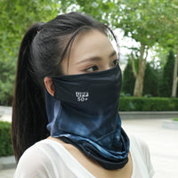 Unisex Summer Ice Silk Neck Gaiter with Ear Loops - UV Protection for Outdoor Cycling & Sports