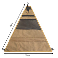 Portable Tripod Camping Storage Rack with Lantern Hanger for Outdoor Activities