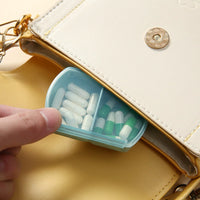 Portable Mini 2-Compartment Pill Organizer for Daily Use and Travel