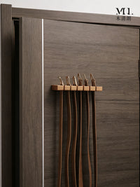 Solid Wood Adhesive Belt Hook for Door Back Wall Mount Storage