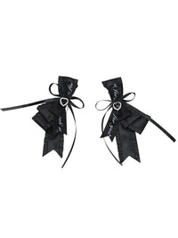 Handmade Lolita Bow Hair Clip & Brooch Set - Sweet & Cool Japanese Style Headwear