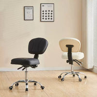 Ergonomic Dental Saddle Chair with Backrest, Swivel, and Height Adjustment