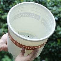 Thickened White Gallon Plant Pot, Root Control, Durable Resin Plastic, Breathable