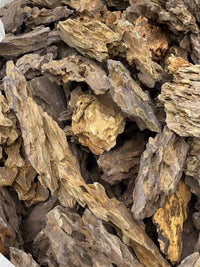 Black Pine Bark Stone for Aquarium Landscaping and Decoration, Natural Porous Rock for Fish Tanks and Aquascaping