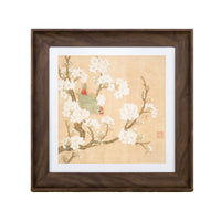 Walnut Wood Picture Frame for Wall Mounting, 4cm Border, Square