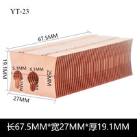 Pure Copper Heatsink Fin Array for Computer Cooling, Adjustable Length