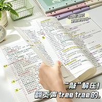 Four Seasons Detachable Loose-Leaf Notebook with Removable Cover, A4 Thin Crisp Learning Journal