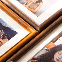 Solid Black Walnut Wood Photo Frame for Tabletop or Wall Mounting, Multiple Sizes Available