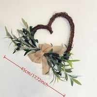 Artificial Olive Heart Wreath for All Seasons - Festive Home & Wedding Decor