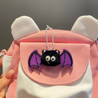 Halloween Plush Bat Ghost Pumpkin Spider Devil Keychain Bag Charm