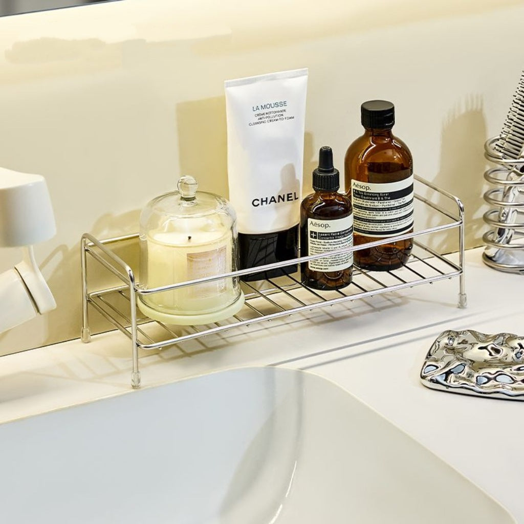 Minimalist Bathroom Storage Shelf for Vanity and Toothbrush