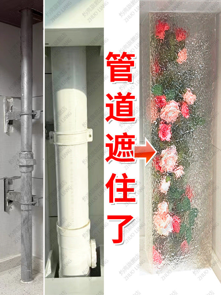 Acrylic Pipe Cover for Gas and Water Pipes, L-Shaped Decorative Concealer