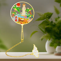 Sanya Hainan Themed Metal Bookmark with Hollow-out Design, Souvenir for Travel Enthusiasts