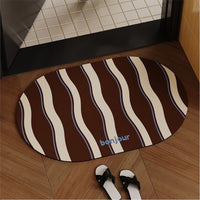 Vintage Chocolate Bathroom Mat Super Absorbent Quick Dry Non-Slip Diatomaceous Earth Rug